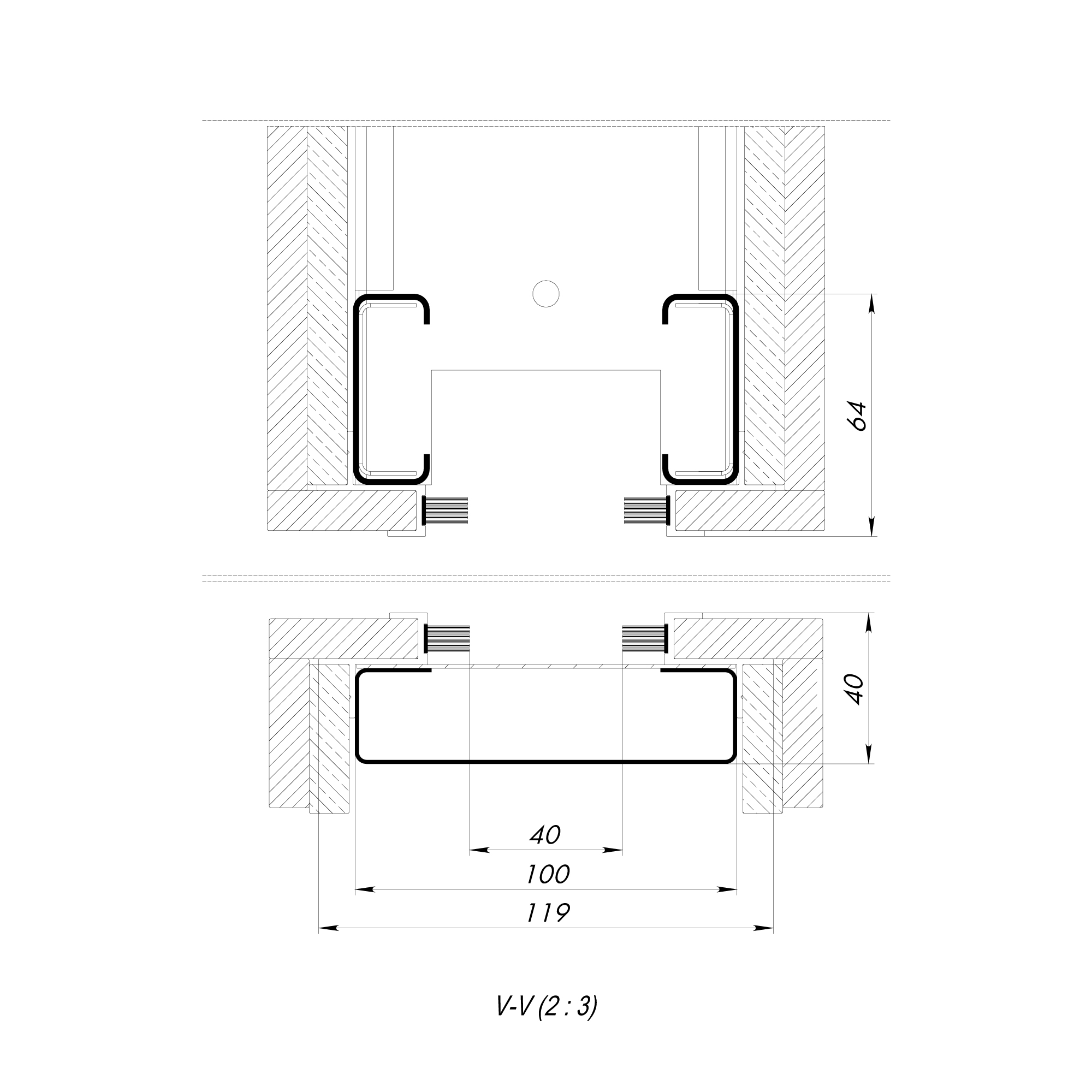 Комплект Armadillo (Армадилло) для обрамления пенала SLD.Comfort-PENAL frame 900/2300 BL