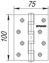 Петля Fuaro (Фуаро) универсальная IN4400U CFB (4BB 100x75x2,5) кофе глянец