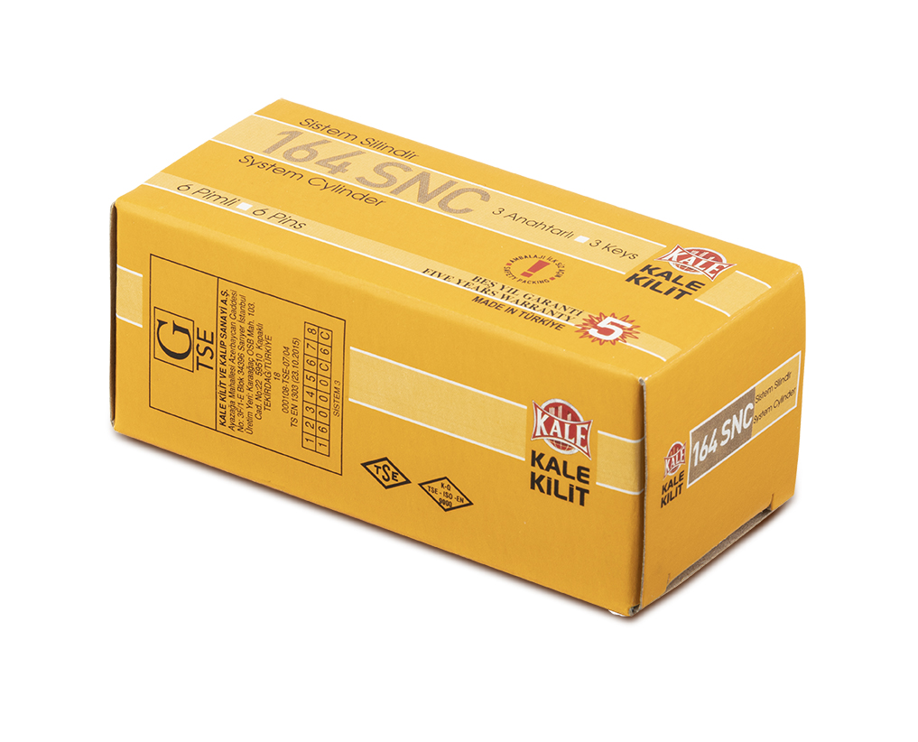 Цилиндровый Kale kilit (Кале килит) механизм 164 SN/68 (26+10+32) mm латунь 5 кл.