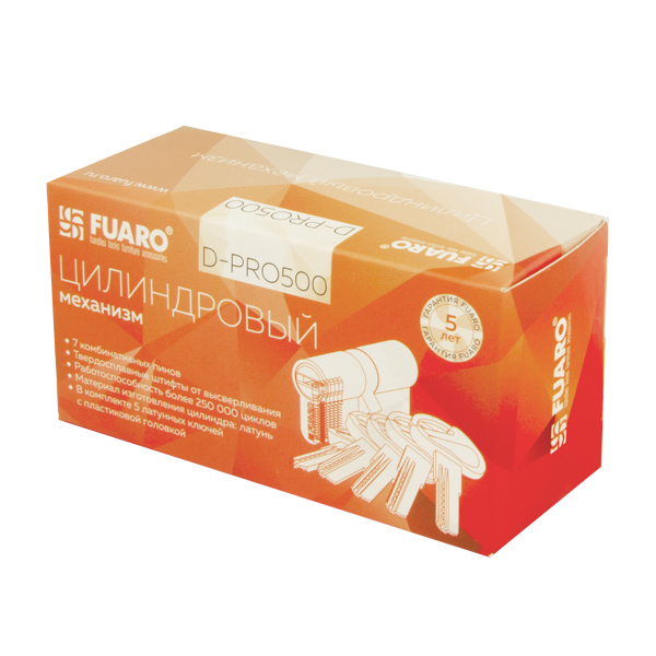 Цилиндровый Fuaro (Фуаро) механизм (D-PRO500/80) D-PRO5000Key80(30+10+40) CP хром 5Key
