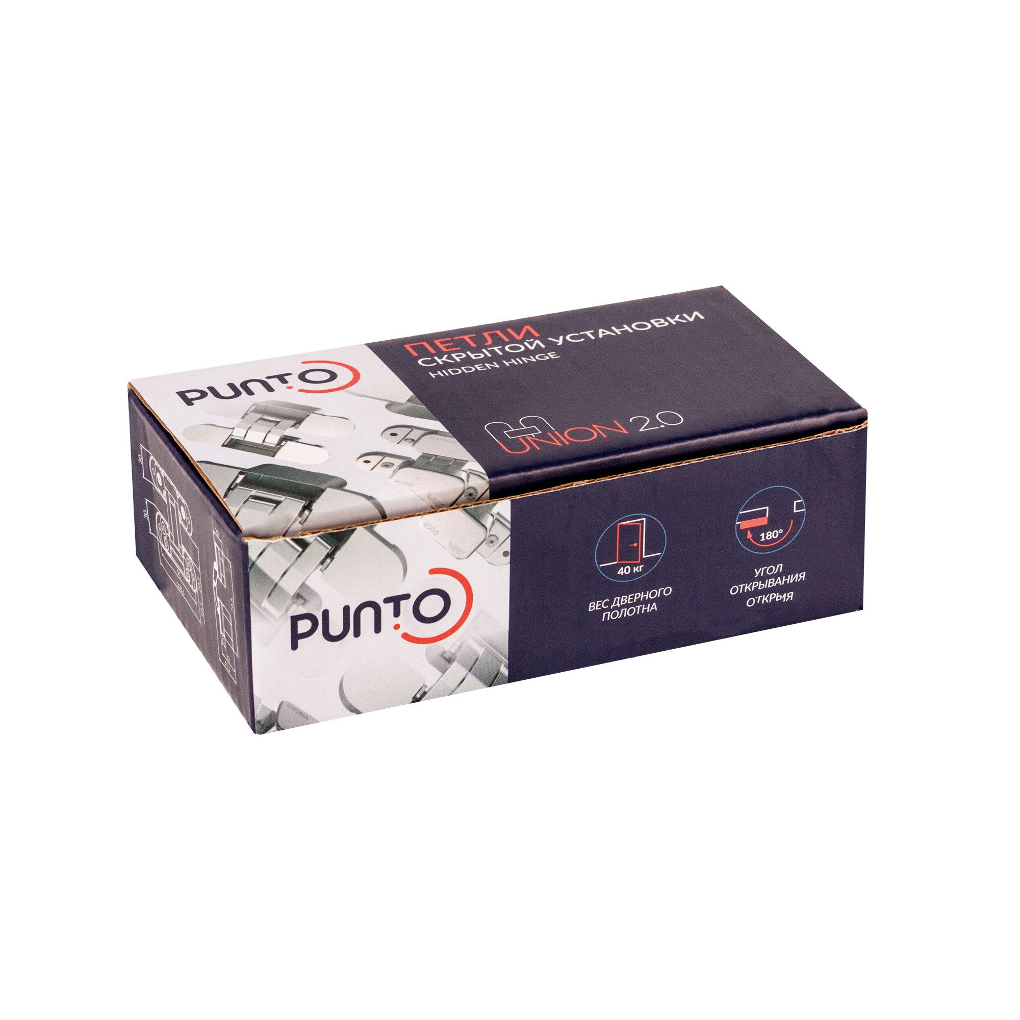 Петля Punto (Пунто) скрытой установки UNION 2.0 BL черный