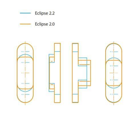E30200.85.91 (белый) петля AGB (АГБ) ECLIPSE 2.2 (4 накладки в комплекте)
