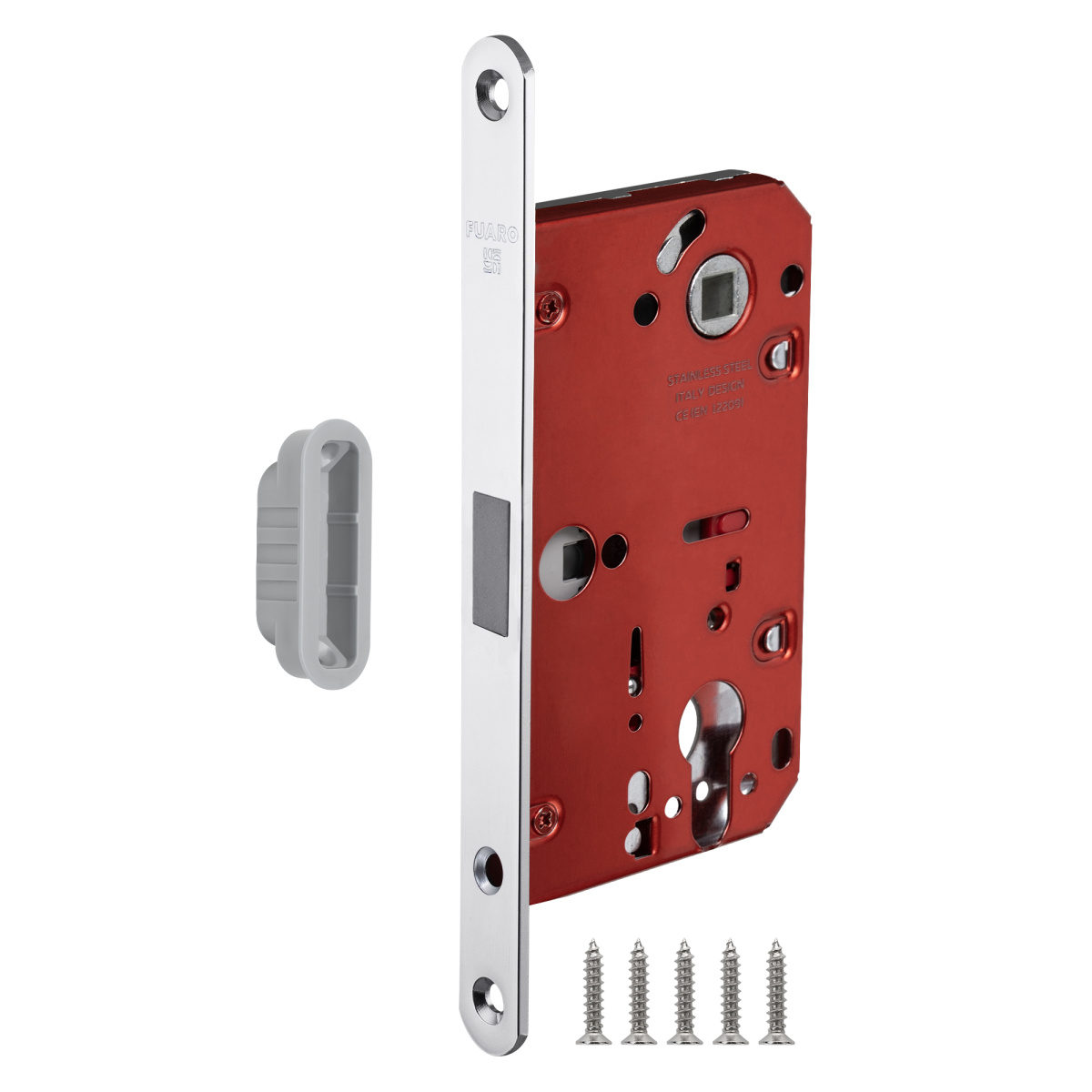 Корпус Fuaro (Фуаро) врезного замка MAGNM85C-50/BL INOX CP-8 хром (блистер)