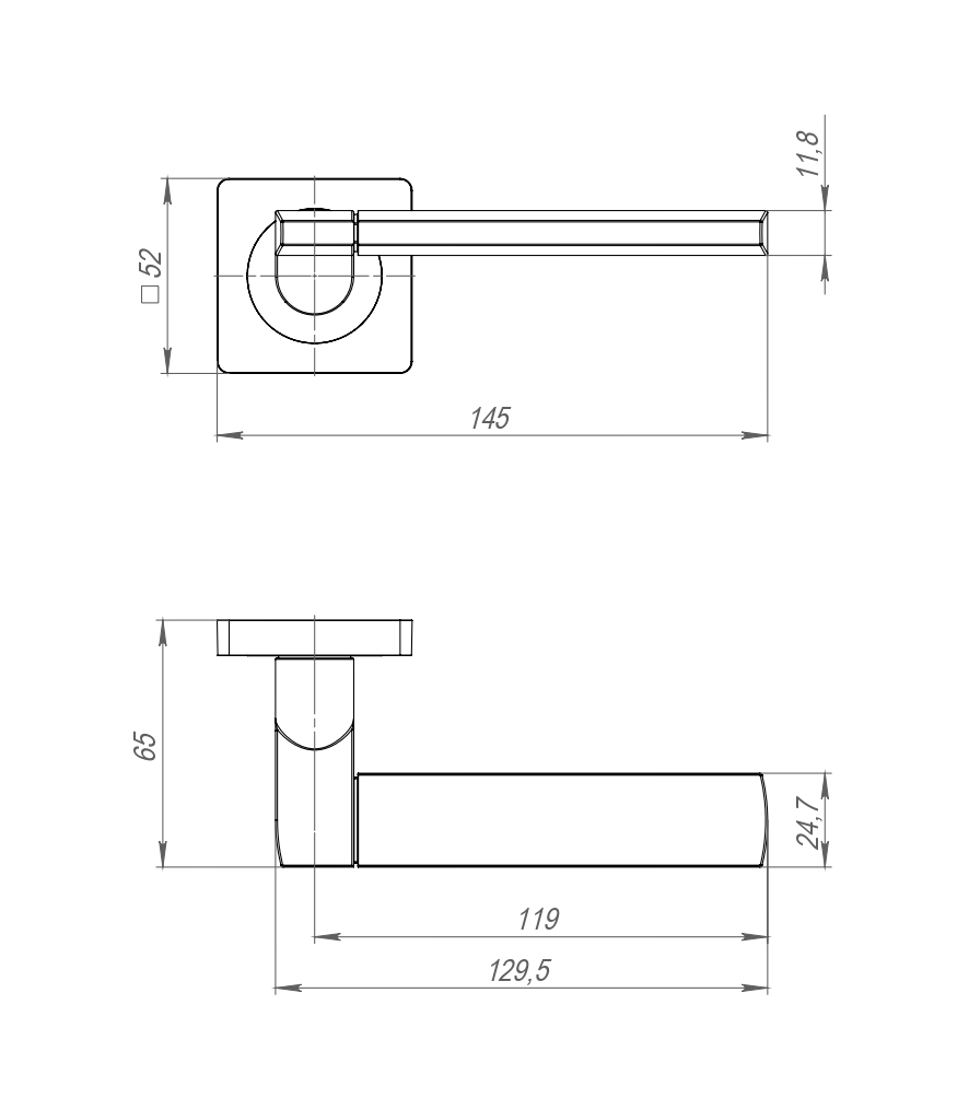 Ручка раздельная K.JK51.LIFT (LIFT JK) BL-24 черный