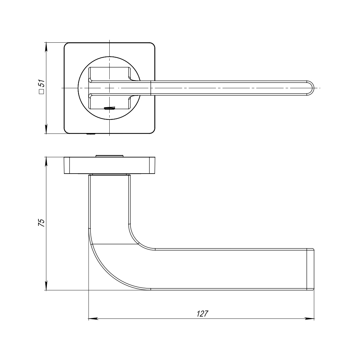 Ручка раздельная K.JK51.SPLINE (SPLINE JK) CP-8 хром