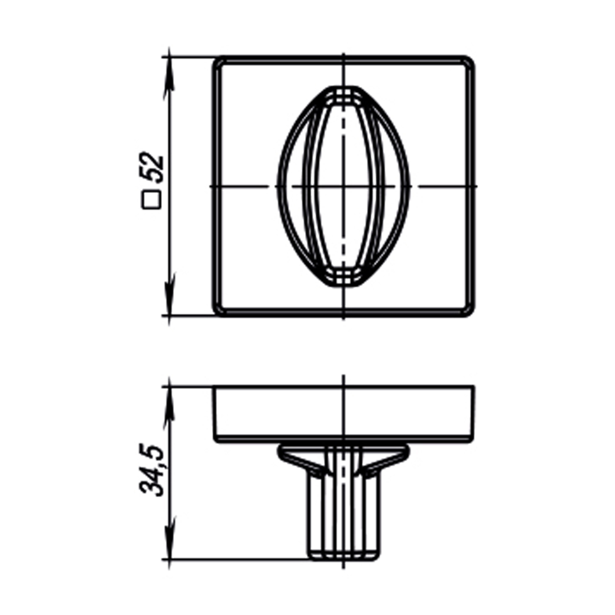 Ручка Armadillo (Армадилло) поворотная BK6.K.USQ52 FSG-39 флорентийское золото