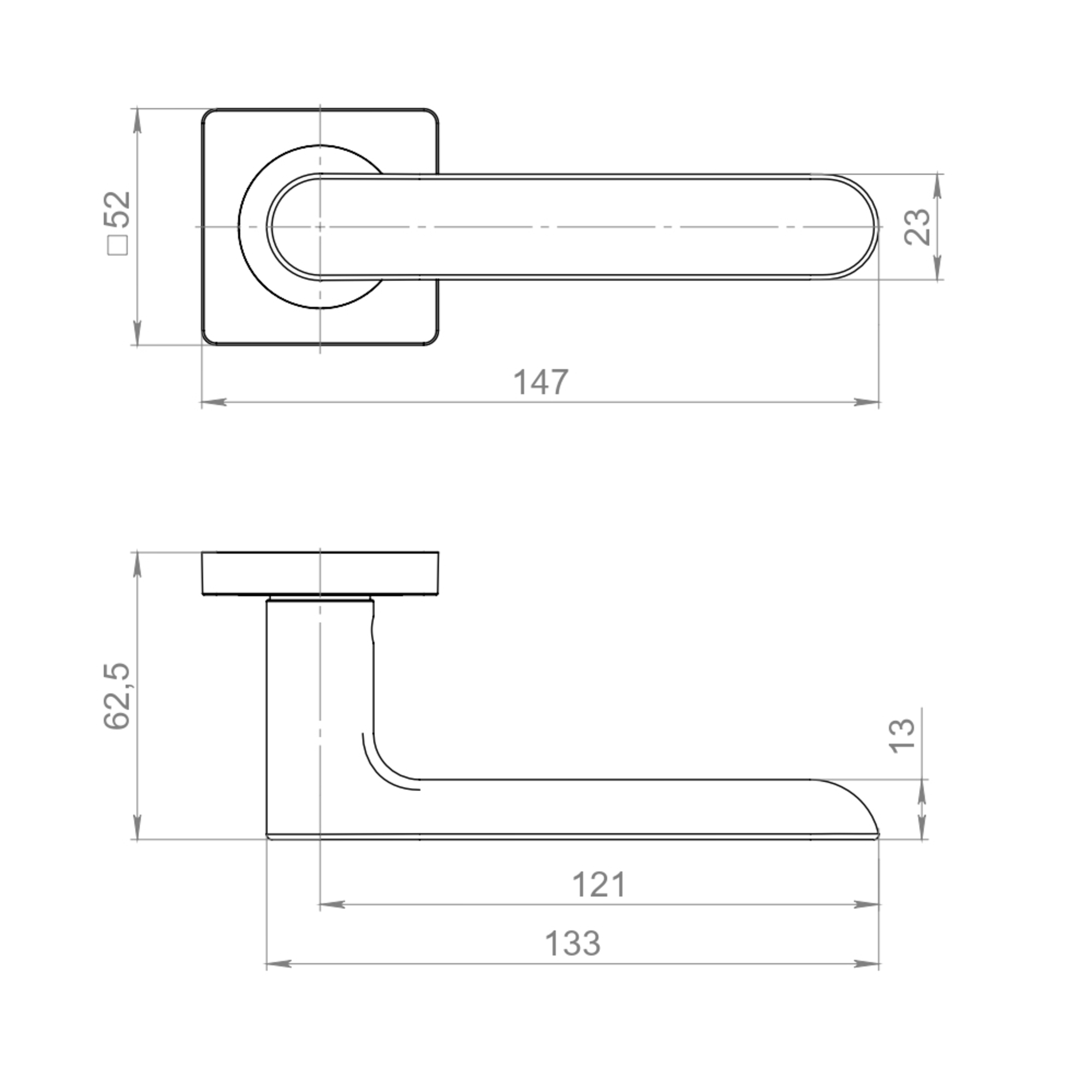 Ручка раздельная K.JK51.IND COSTA BL-24 черный (белая коробка)