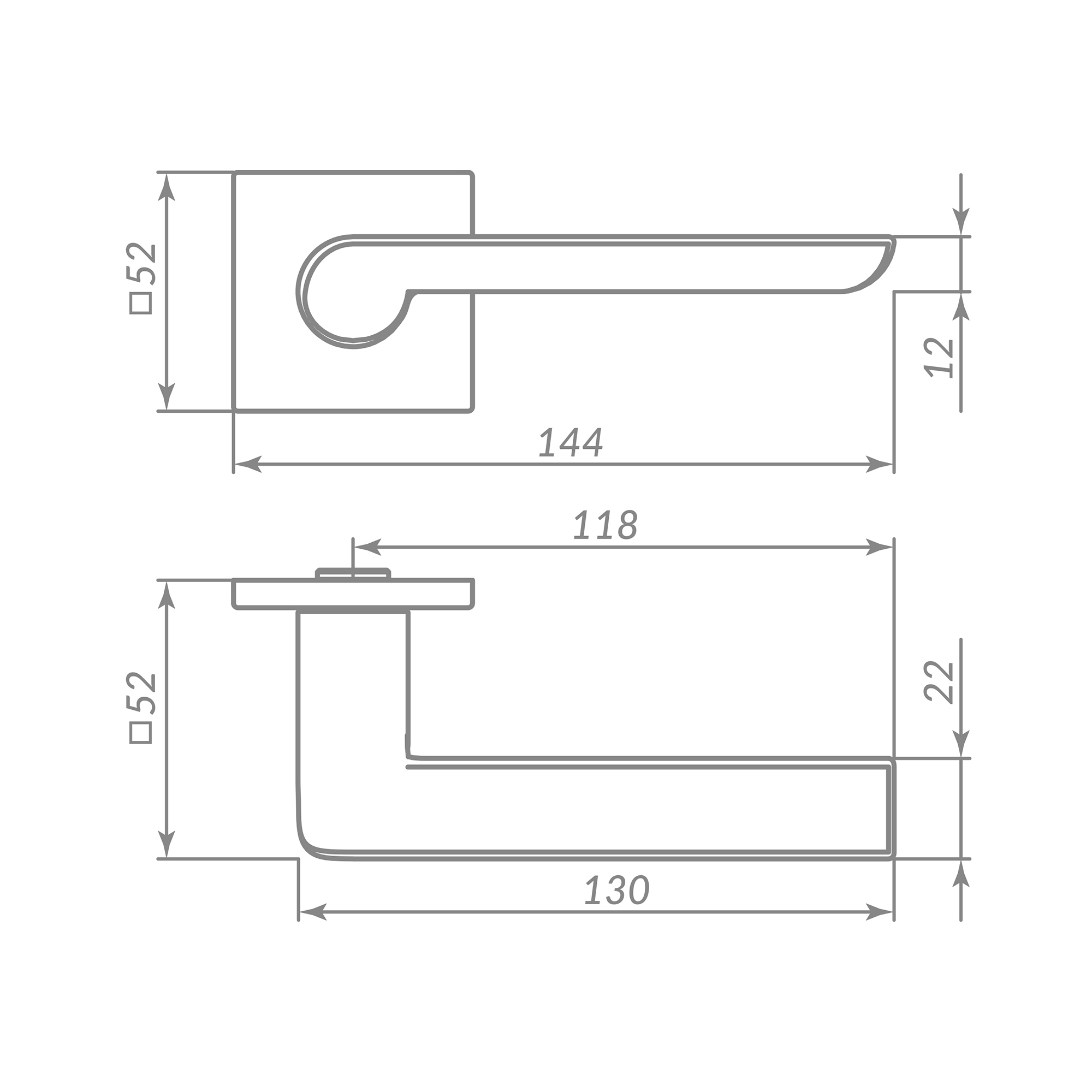 Ручка раздельная K.ARC.Q52.STEP BL-24 черный