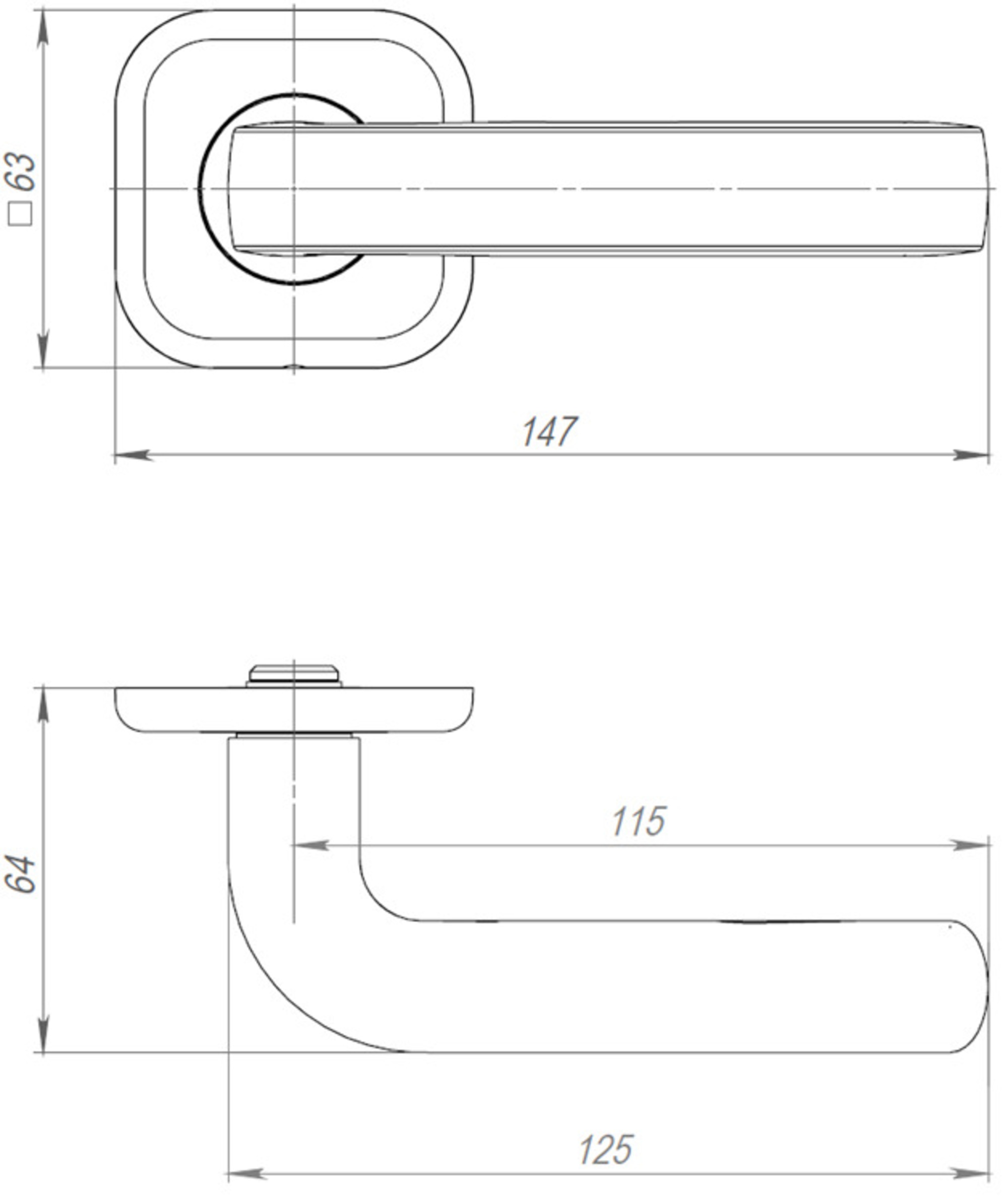 Ручка раздельная K.JK51.IND TORO 170 mm BL-24 черный (белая коробка)