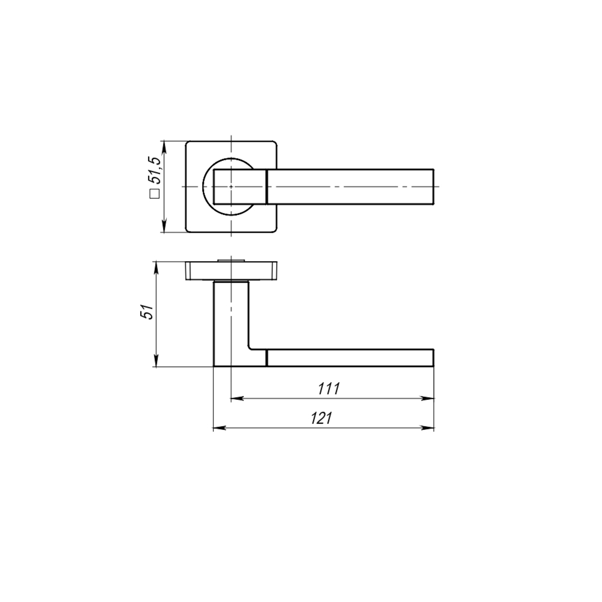 Ручка раздельная K.JK51.BASE BL-24 черный (белая коробка)