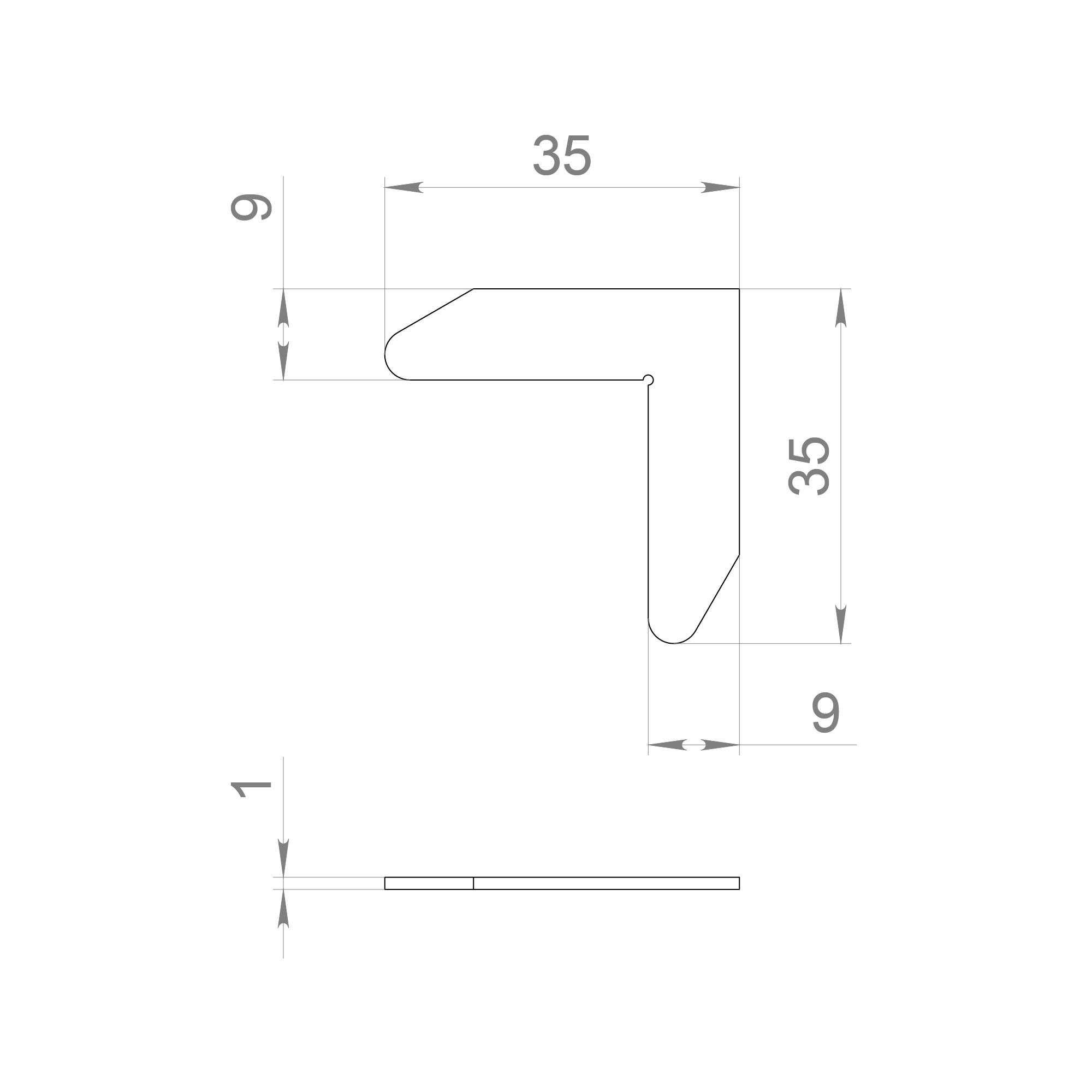 Крепежный уголок Armadillo (Армадилло) для короба SWD.Scope 35/35/1 angle (2 pcs)