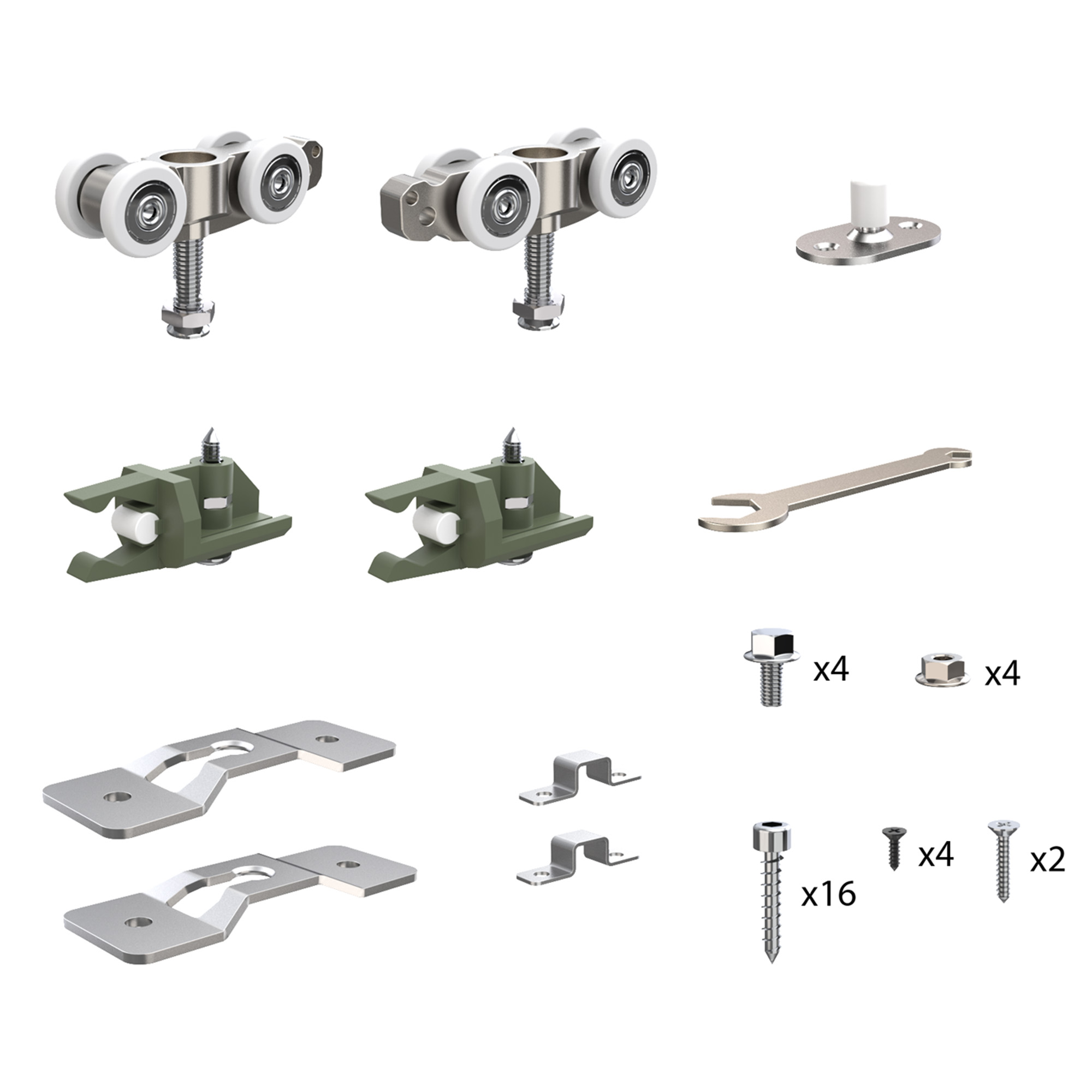 Комплект Armadillo (Армадилло) для раздвижных профильных дверей SLD.Comfort-PRO.SET1.PROF rollers/80