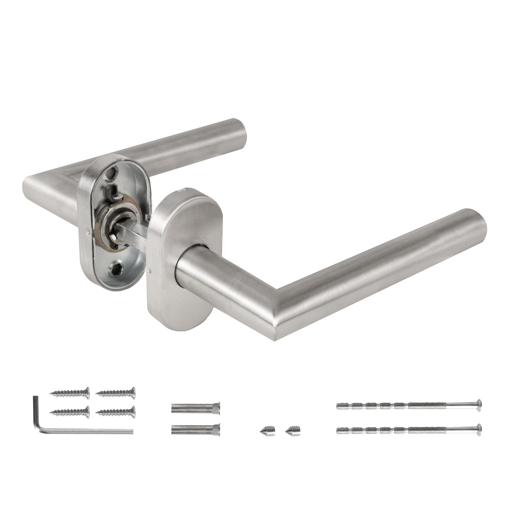 Ручка раздельная R.DSS201-0204P/19 INOX 201 (овальное основание)
