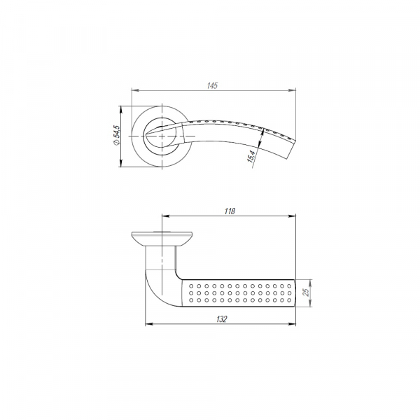 Ручка раздельная R.TL54.LOGICA 160mm SN/CP-3 мат. никель/хром 8x160мм M4(12*50*55)