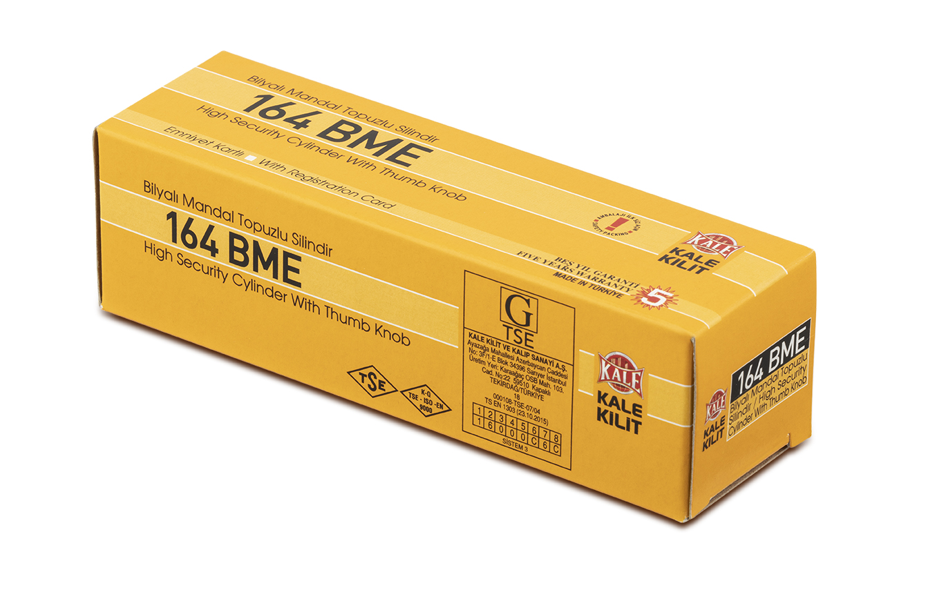 Цилиндровый механизм Kale kilit (Кале килит) с вертушкой 164 BM/75 (30+10+35) mm никель 5 кл.