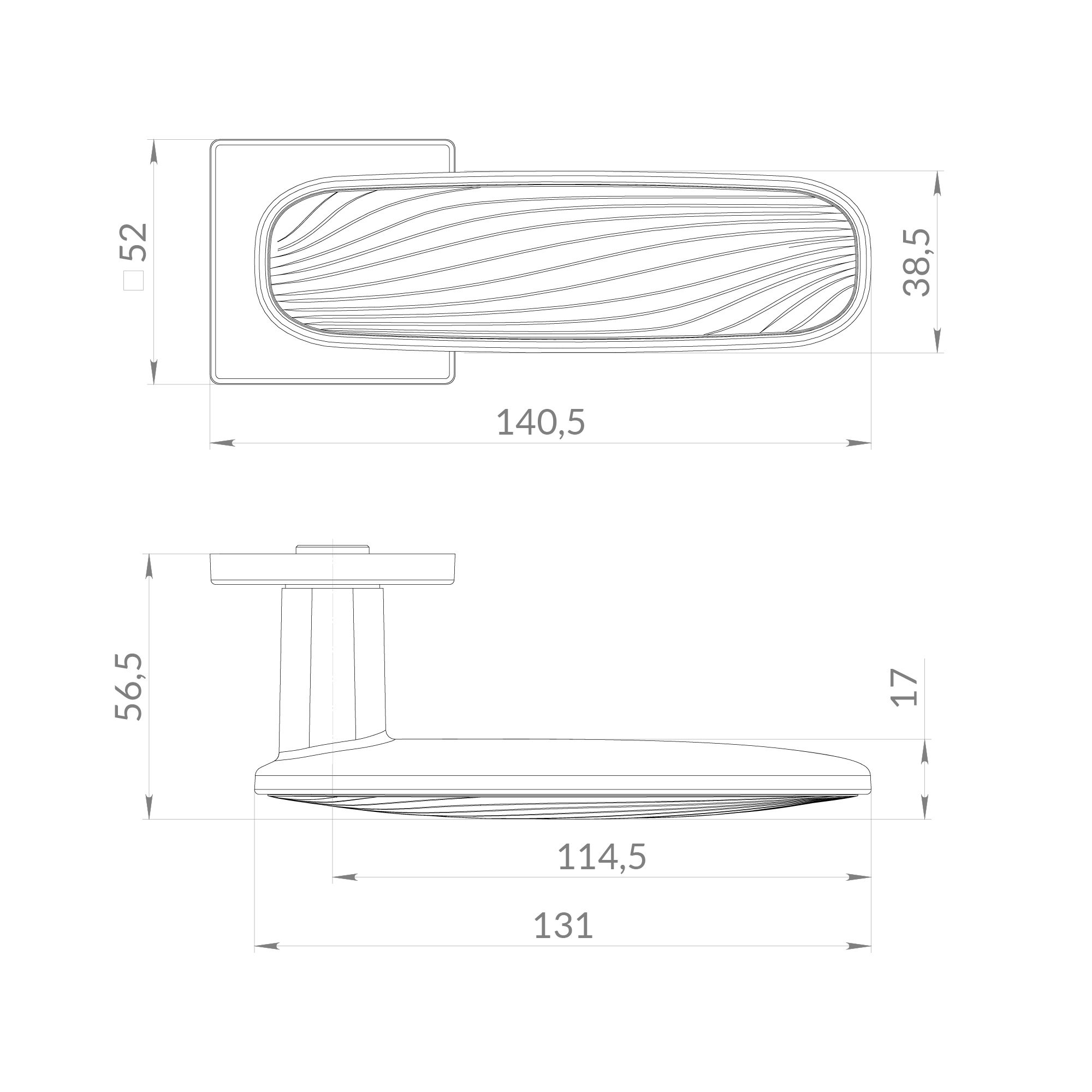 Ручка раздельная K.EST.Q52.SHADE BL/WH-24 черный/белый