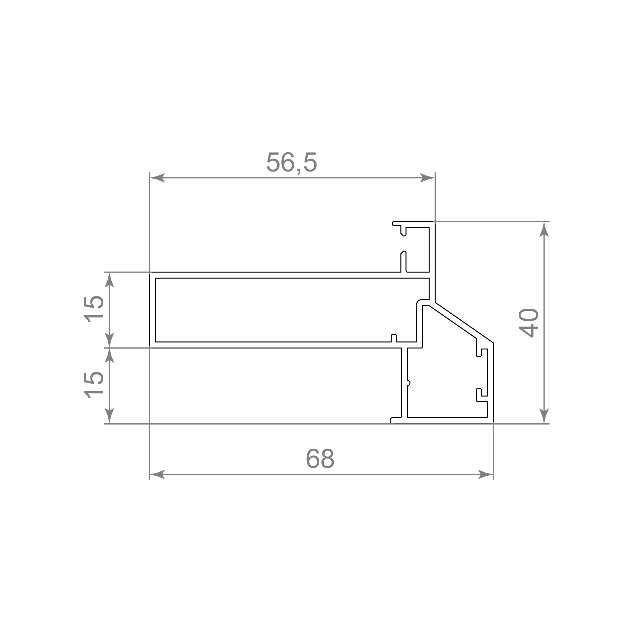 Короб Armadillo (Армадилло) SWD.Scope 40/68/3200 frame BL (3,2 м)